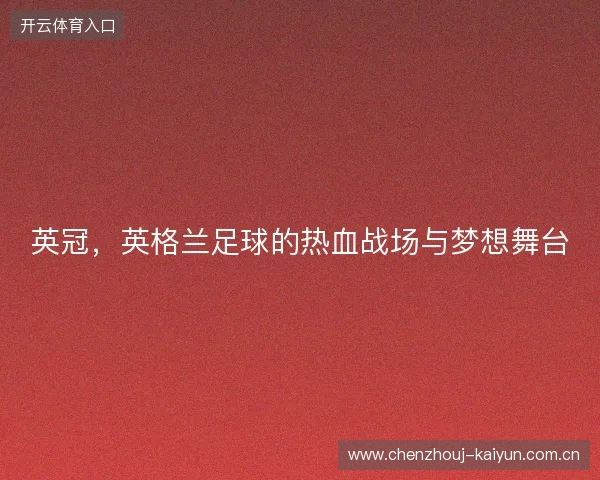 英冠，英格兰足球的热血战场与梦想舞台